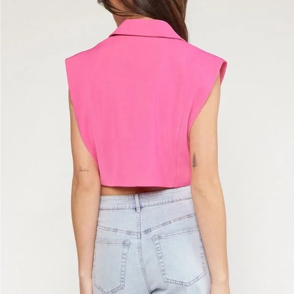 🎀Entro double breasted cropped vest 🎀 - Picture 6 of 8